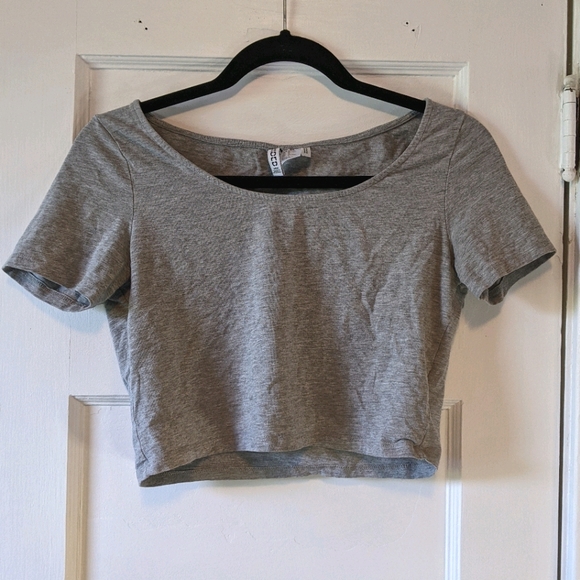 Heather Gray Crop H&M t-shirt - Picture 1 of 3